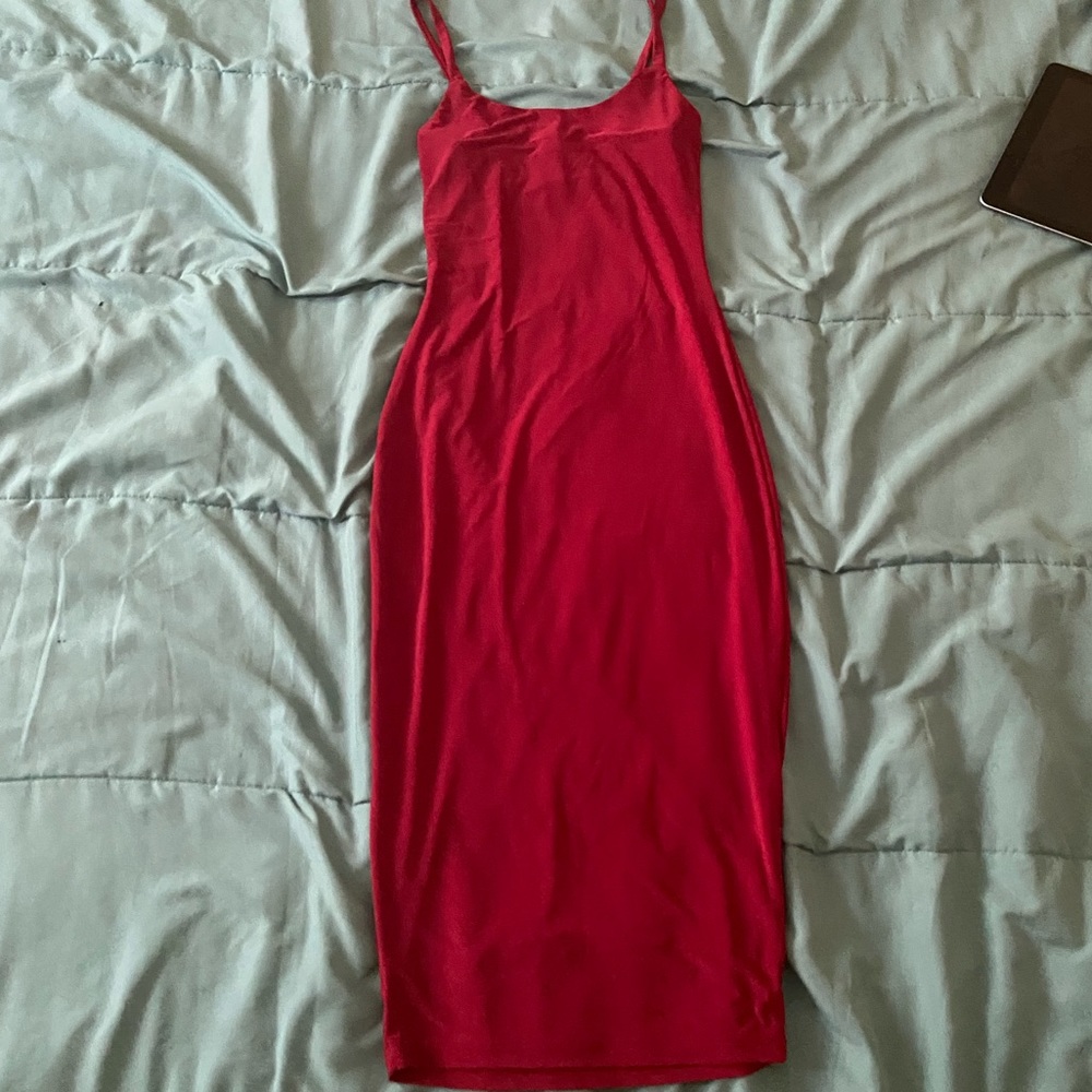 Tight fitted red dress